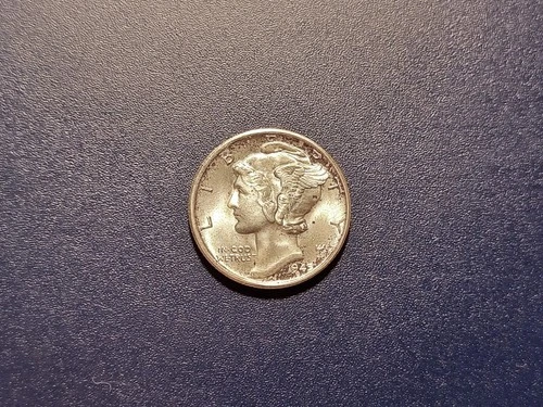 Gem BU 1945-S Mercury Dime