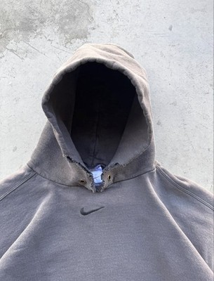 Faded Vintage 90s Nike  CARBON  XL Hoodie Men's Distressed Original Sweatshirt