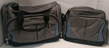 Eddie Bauer dark Gray With Black And Lighter Blue 1175 Travel Diaper bag