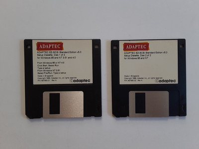 Vintage 1998 Adaptec EZ-SCSI Standard Edition 3-1/2'' Disks for Windows 95 & NT