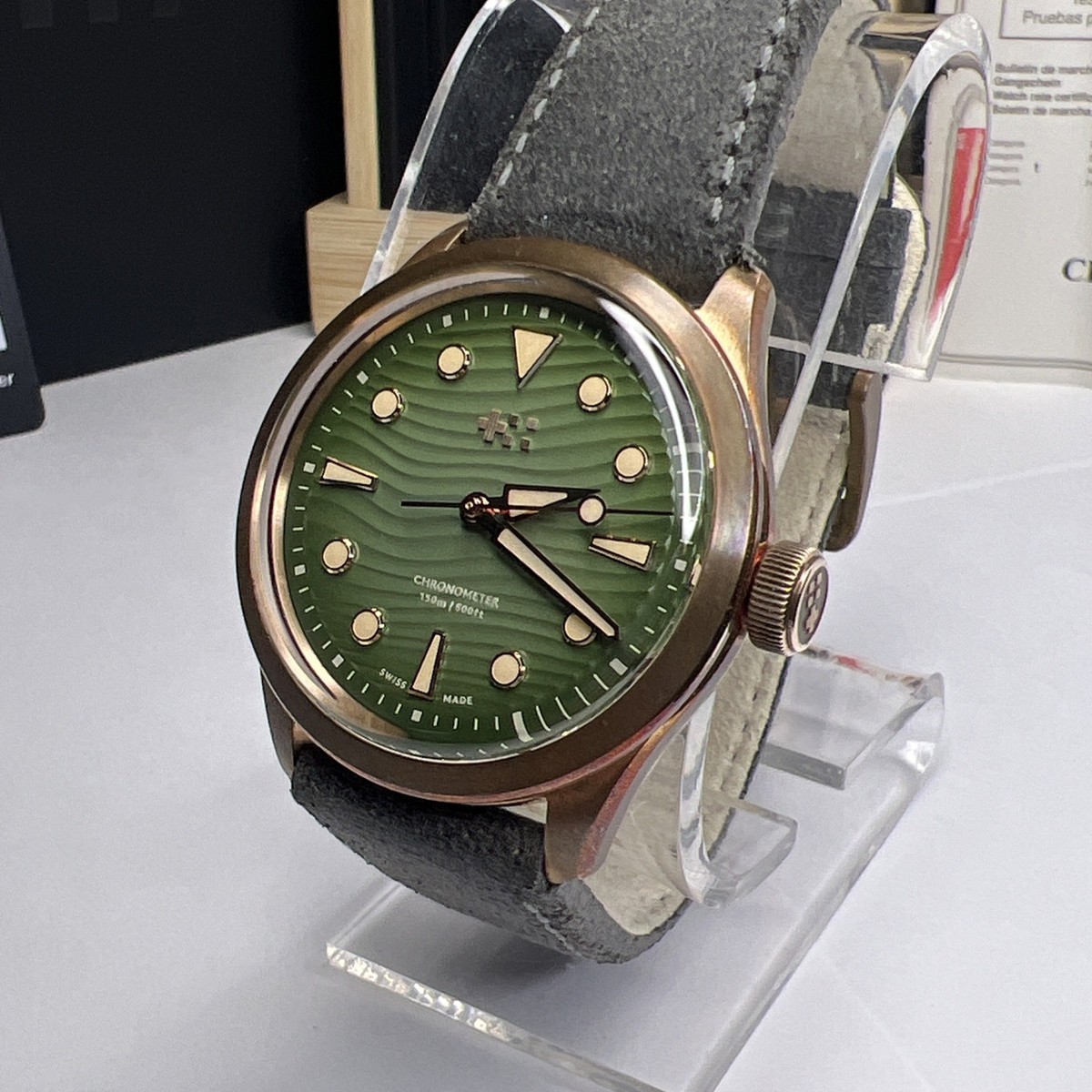 2025 Christopher Ward C65 Dune Bronze Automatic 38mm Watch Green
