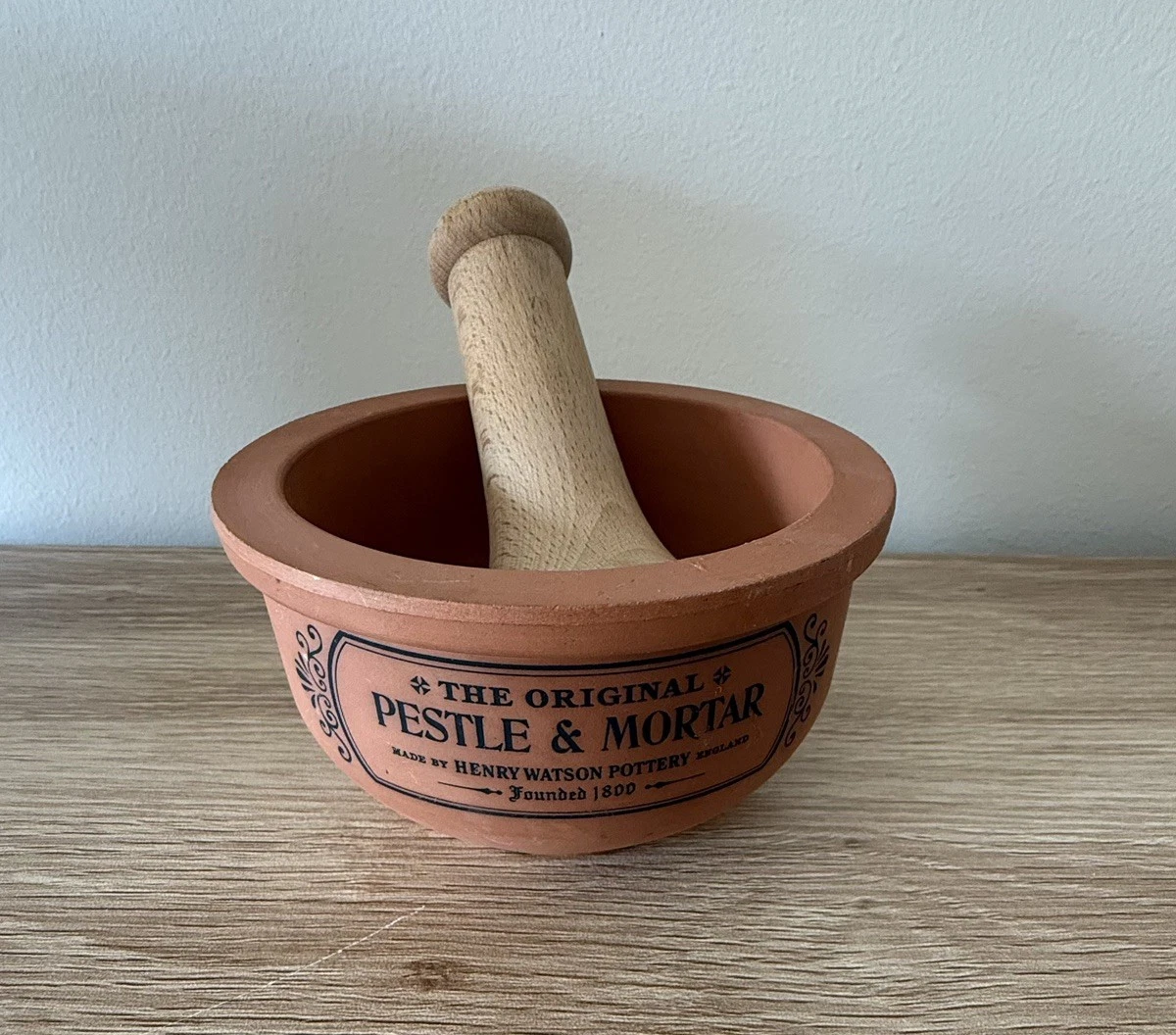 Henry Watson Pottery Suffolk Terracotta Pestle & Mortar Original English Style