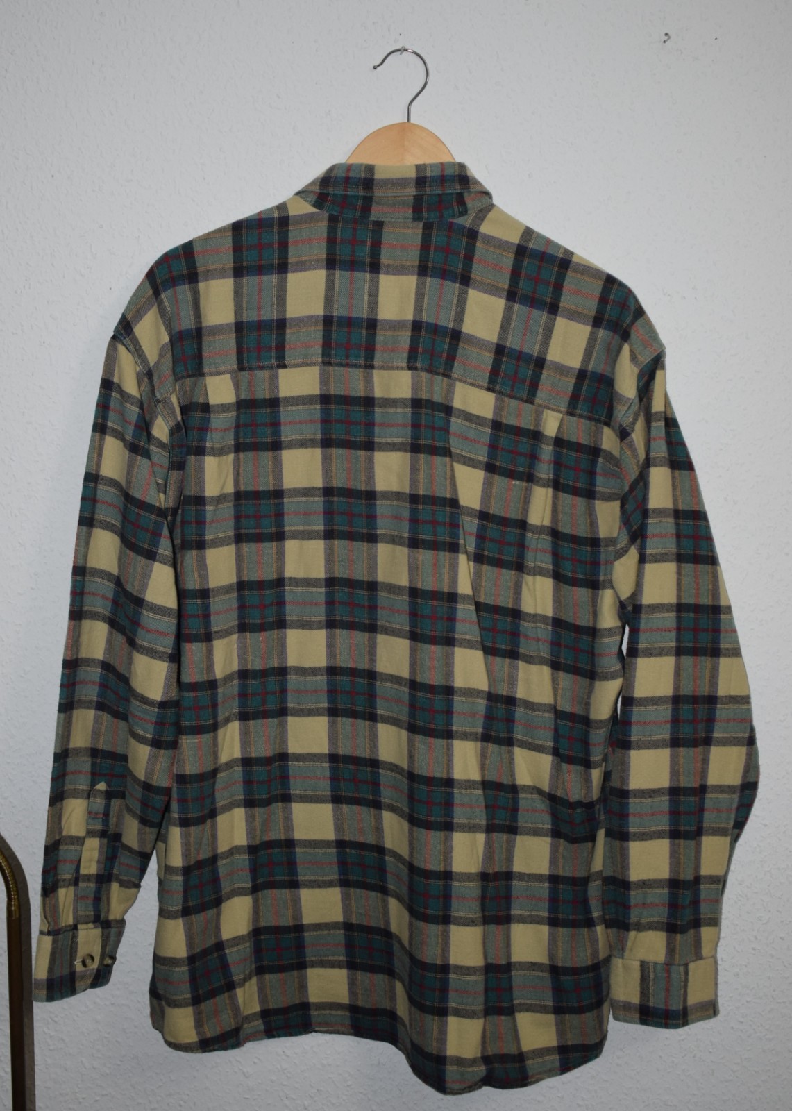 Carlo Comberti Plaid Flannel Shirt - Beige, Green & Navy image 7