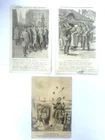 3x Vintage WW1 Military Postcards