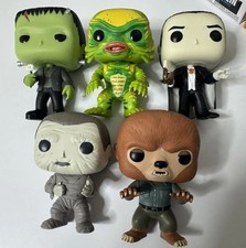 SERIE DE 5 FUNKO POP MOVIES MONSTERS 2 SIN CAJA THE WOLF MAN 114 THE MUMMY 115