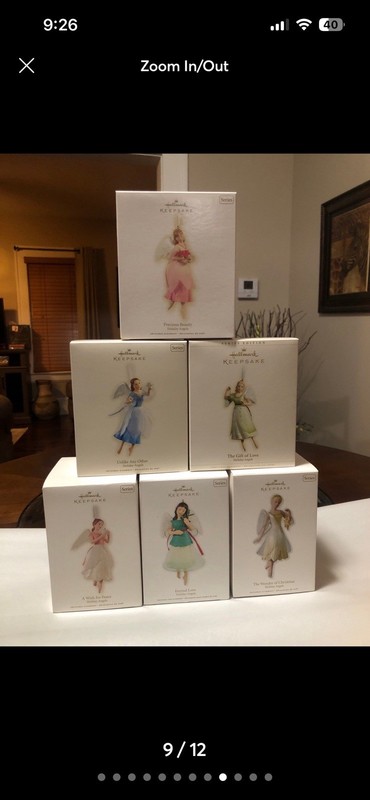 Hallmark Keepsake Holiday Angels Christmas Hanging Angel Ornaments Set of 6