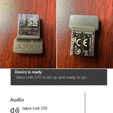 Jabra Link 370 MS USB Bluetooth Adapter Dongle END040W Genuine TESTED!