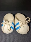 Vintage Cabbage Patch Kids White and Blue Stripe Lace-up Sneakers,