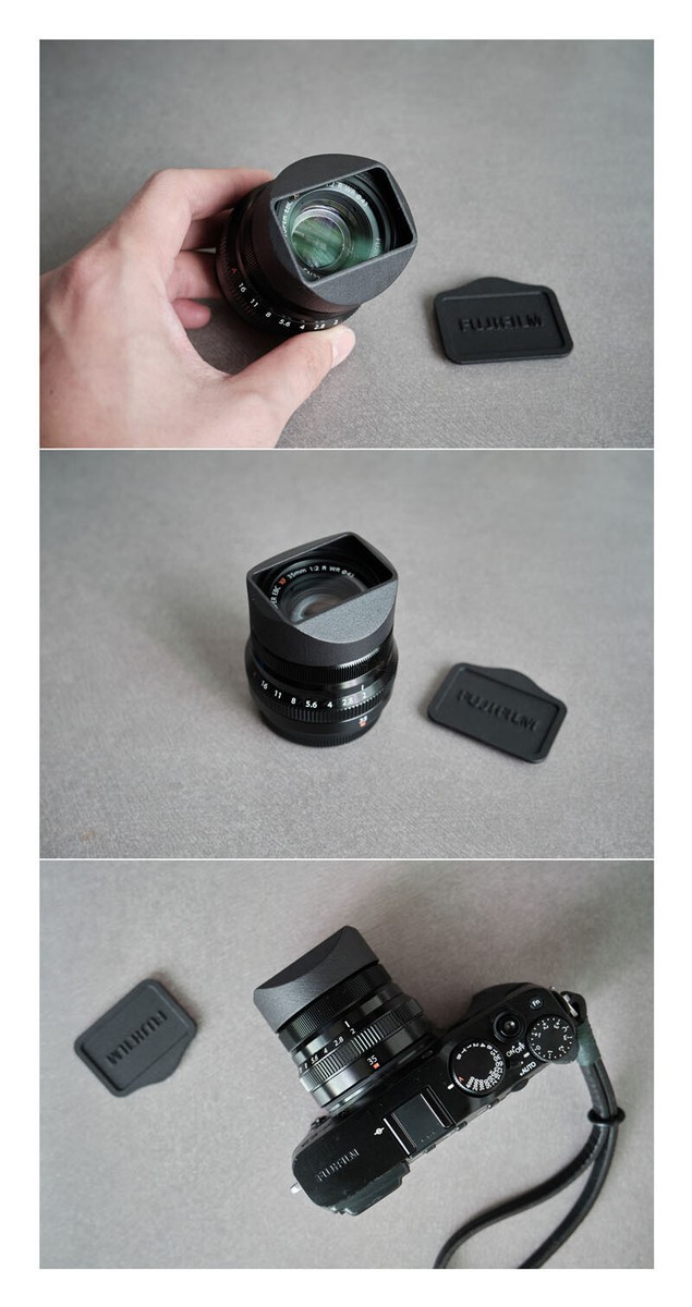 Rectangle Lens Hood Cap Cover For FUJI Fujifilm XF35mm XC35mm