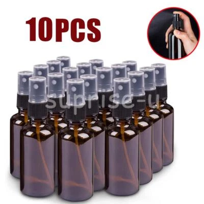 INFINITEWORLD17 Amber Glass Spray Bottle Essential Oil Atomiser Mist Sprayer Container UK STOCK