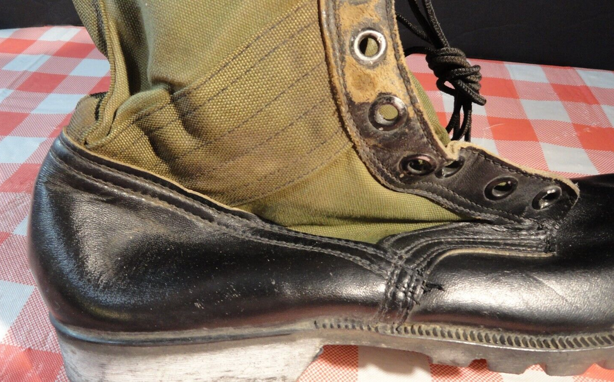 BATA VIETNAM ERA COMBAT BOOTS 13N SI517 1960s BATA Spike Protective Vietnam ERA Combat Green Jungle  main image 3
