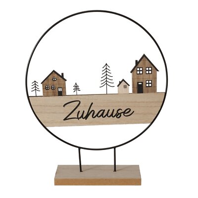 Boltze Dekoaufsteller ''Home''Dekoration Holz Tischdekoration Metall Deko