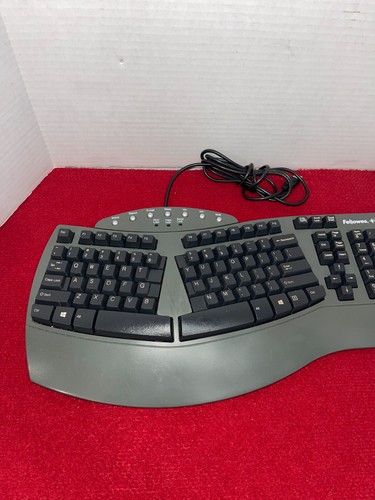 Fellowes Microban Ergonomic Wired USB Keyboard KU-9938 / 98915 Free Shipping - 第 1/5 張圖片