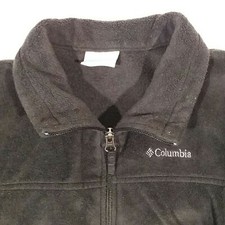 Columbia Steen Mountain II Fleece Jacket Boys Size XL Zip Front LS Pockets Black