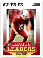 2024 Score League Leaders Matt Prater #LL-MPR Arizona Cardinals