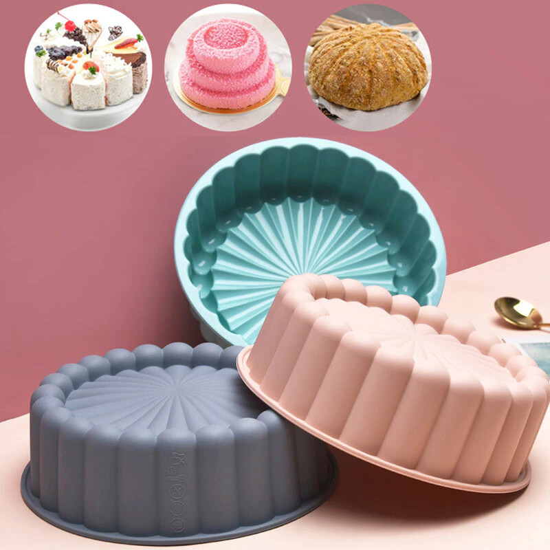 Cake Pan Round Silicone ,Cakes Pan Sponge Flan Mold Baking Pan Silicone  Molds