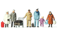 Preiser 14038 Reisende Winterliche Kleidung 6 Figuren H0 1:87 Neu + Ovp