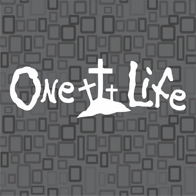 One Life Christian Sticker Die Cut Decal Jesus Christ Life Car truck | eBay