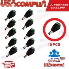 DC Power Adapter Connector Cable Plug for CCTV /5.5 x 2mm / 10pcs
