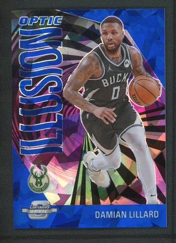 2023-24 DAMIAN LILLARD 45/75 PANINI CONTENDERS OPTIC ILLUSION ICE CRACKED - 第 1/2 張圖片