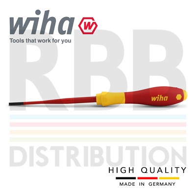 Wiha Screwdriver Slotted Duo VDE Electrician Flat Head SoftFinish 35446 00826