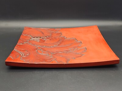骨董镰仓雕漆黑川Antique Japanese Kamakura Cinnabar Lacquerware
