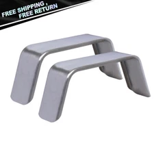 Set of 2 Square Steel Cargo Trailer Fenders Pair 8"-12" wheels 16 Gauge Steel