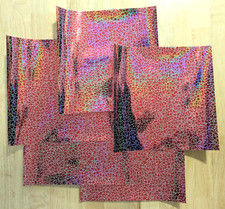 Holographic Vinyl - Birthday Party Red - Pack of 5 12" x 12" Sheets