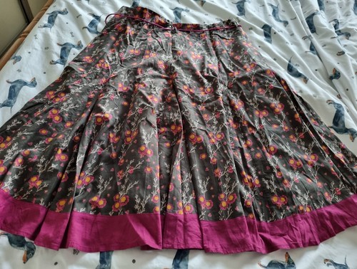 NEW WOMEN'S WHITE STUFF SKIRT SIZE 14 BROWN AND PINK - Picture 8 of 12