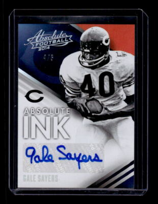 2014 Absolute Absolute Ink Spectrum Platinum #68 Gale Sayers 4/5 - EXACT SCAN