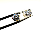 cubic zirconia earrings 14k gold 5mm stud