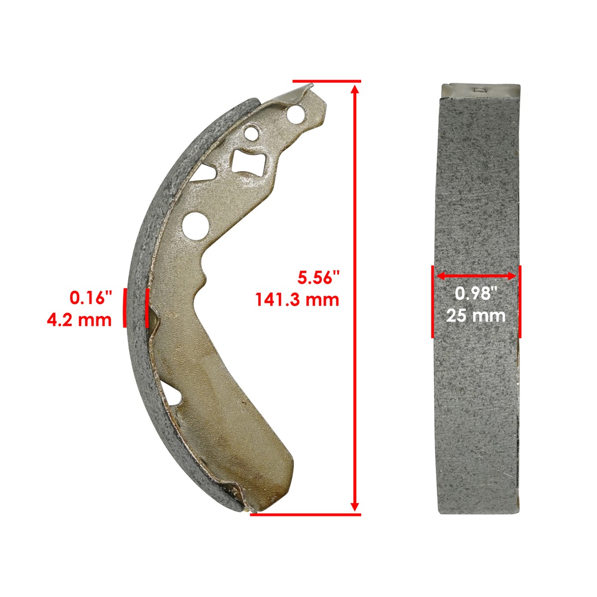 Front Brake Shoes fits Kawasaki Mule SX KAF400 2017 2018 2019