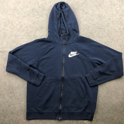 Nike Hoodie Womens Small Blue Sportswear Rally Fitness Training AJ7361-451  Zip