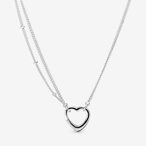 HEART LAYERED CHAIN NECKLACE #397204 