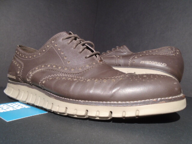 2015 COLE HAAN ZEROGRAND WINGTIP OXFORD CHESTNUT SHINE BROWN  display picture 2