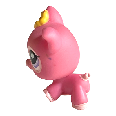 Littlest Pet Shop LPS Baby Pig Piglet Petriplet 1549 Yellow Flower