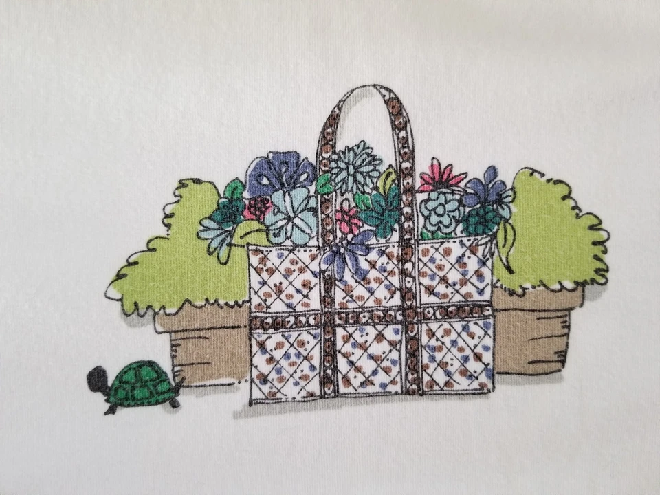 Vera Bradley Mujer Camisa Top Blusa Talla M Mediana Multicolor Cartera Tortuga Floral Foto 4 de 4