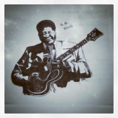  Original Canvas ART BB King Live in Cook County Jail Print Abstract 12 x 12 ME