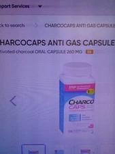 CharcoCaps Anti-Gas Formula Capsules 100 cap