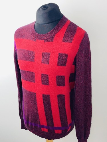 Burberry Nova Check CASHMERE Plaid Luxury Jumper Size Medium M - Picture 5 of 8