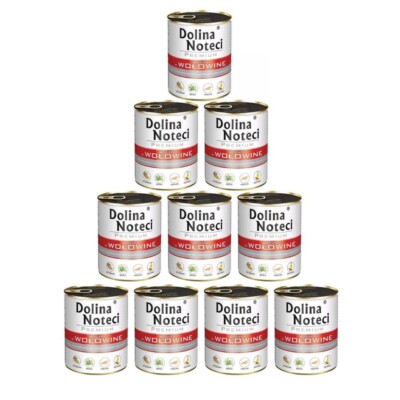 10x800 g DOLINA NOTECI Premium Nassfutter mit Rind adulte Hunde