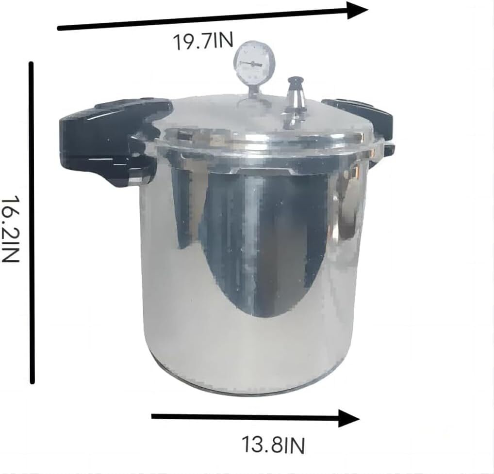 Aluminum Pressure Cooker 23Quart Induction Compatible Aluminum