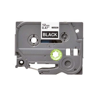 Labelife 4-Pack Brother P-Touch TZe-335 Label Tapes - White On Black 12mm (0.47") Laminated Tape