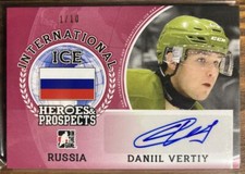 2016-17 ITG Heroes and Prospects International Ice Auto Red #II-DV1 Daniil