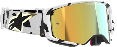 Alpinestars Supertech Goggle - Corp - White - ABS Vision - Gold Mirror Lens
