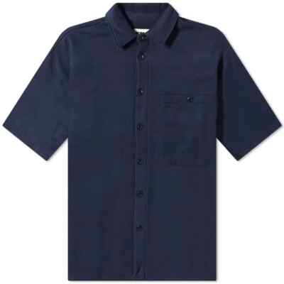 YMC Screech Shirt Navy Size M Brushed Cotton Relaxed Fit RRP £195