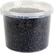Black Sunflower Seed Wild Bird Food Oil Rich, 3L Tub