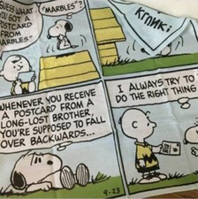 New PEANUTS Snoopy Comics Scarf Bandana Handkerchief - Blue