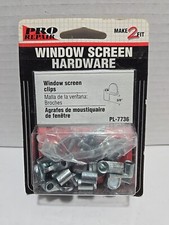 Prime Line PL-7736 Screen Clip With Screws, 3/8", Mill Finish, Pack of 12 NEW