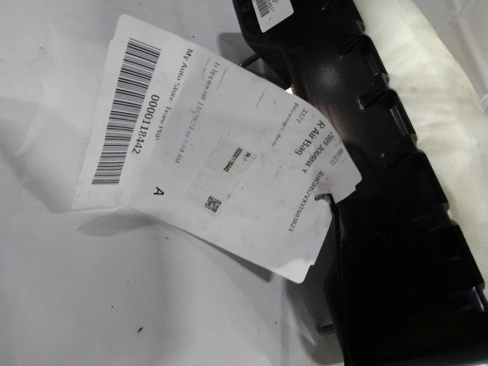 2009 Dodge Journey Right Instrument Panel Air Bag Silver 557215 160K Miles Foto 2 de 4